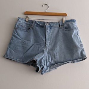 Forever 21+ Light Blue Denim Shorts Size 18
